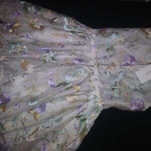 Lurelly Embroidered 3D Floral Mini  Dress 